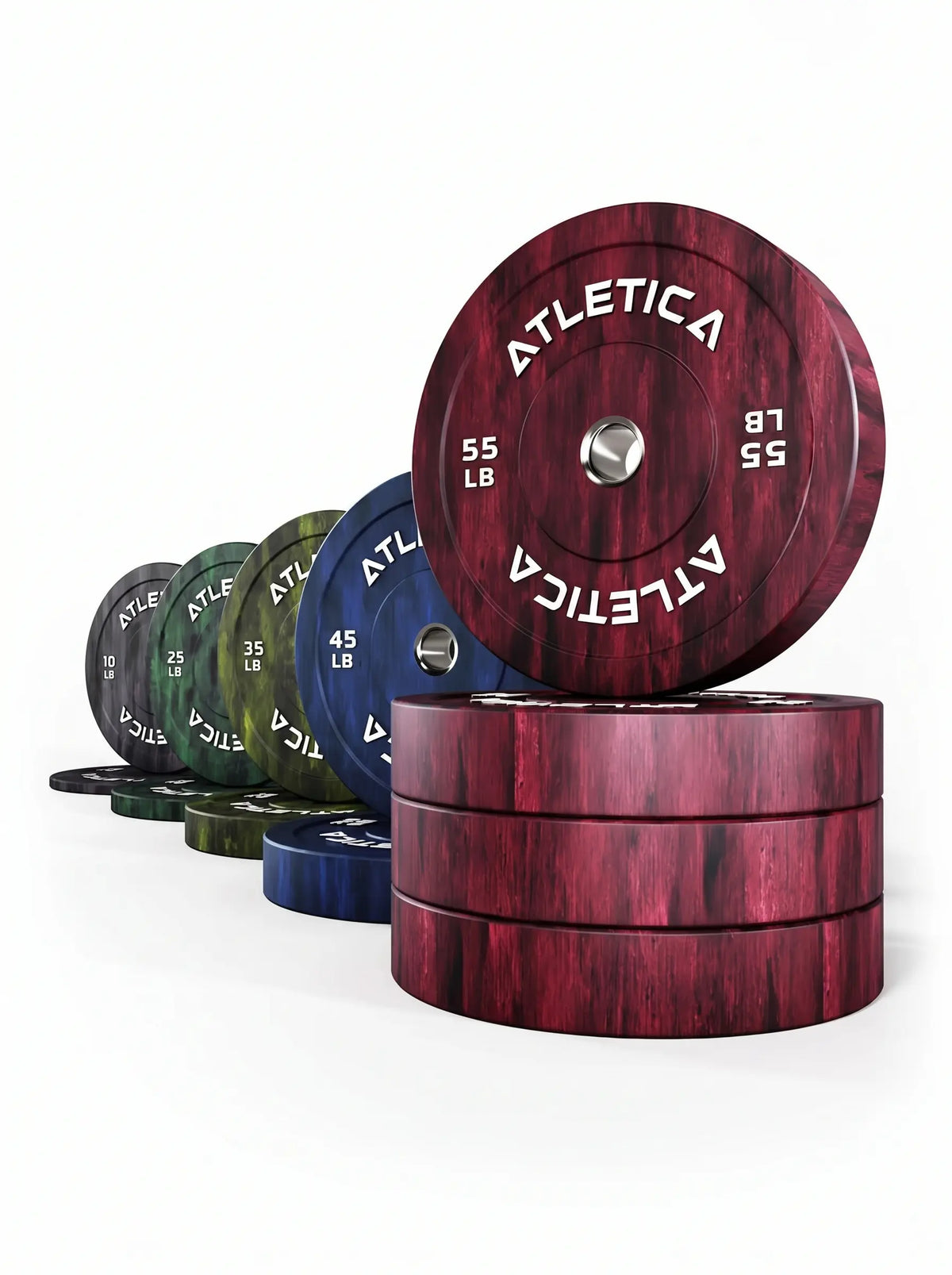 Fusion Bumper Plates 450 lb Set - colorful weight plates in various weights