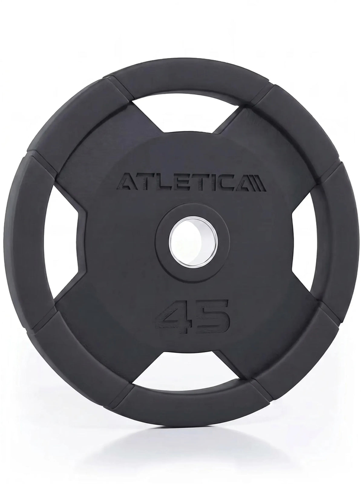 Atletica 4H rubber-coated gripper plate 45 lb, front view