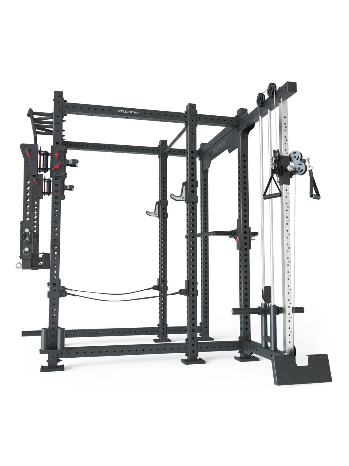 R8 Sentinel PRO Power Rack with Cable Pulley, Pull-Up Bar, Weight Plate holder