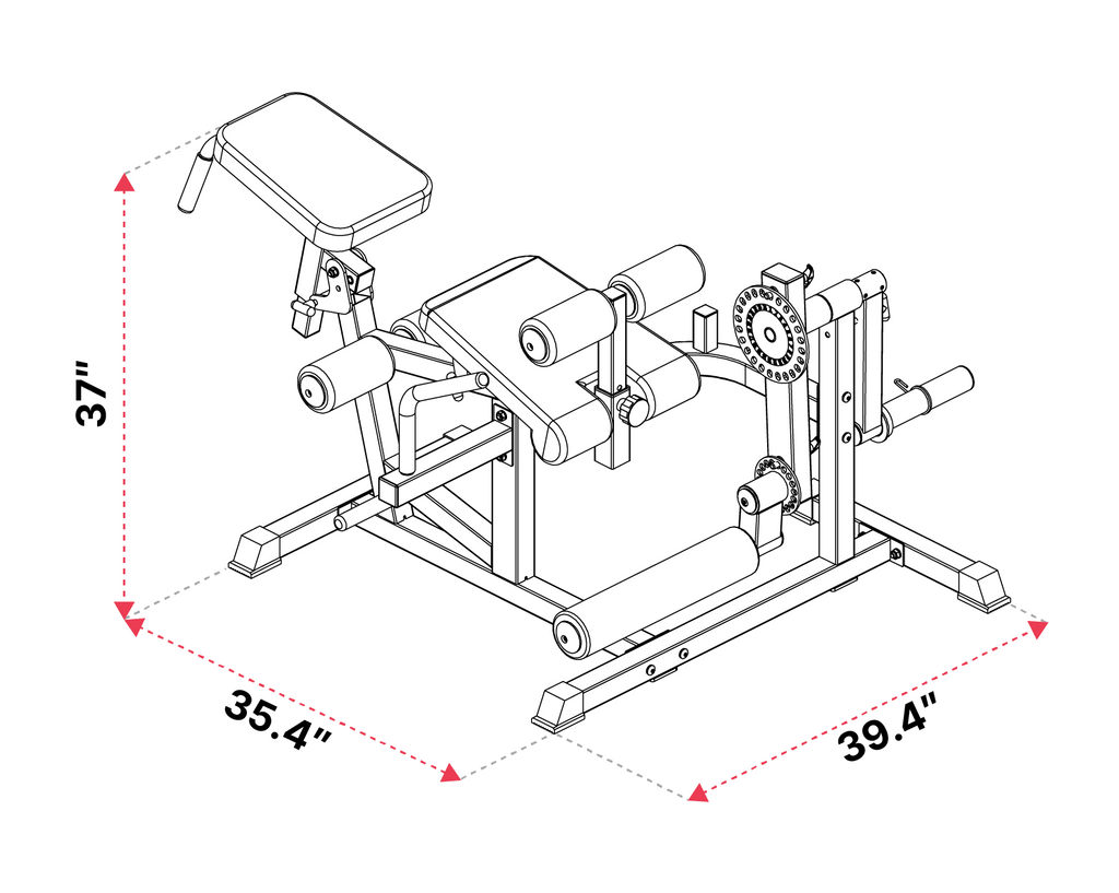 Atletica Fullbody Multi-Trainer: leg extension and leg curl with weight plates