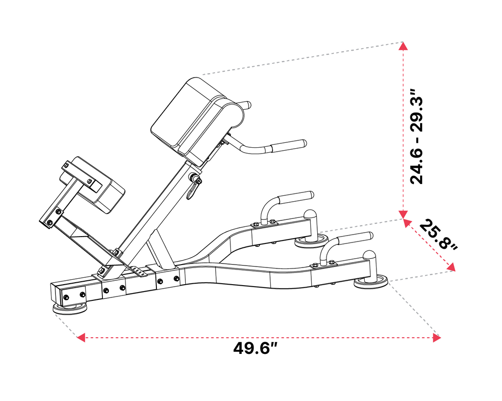 Atletica Hyper Extension adjustable -strength machine back extensor 
