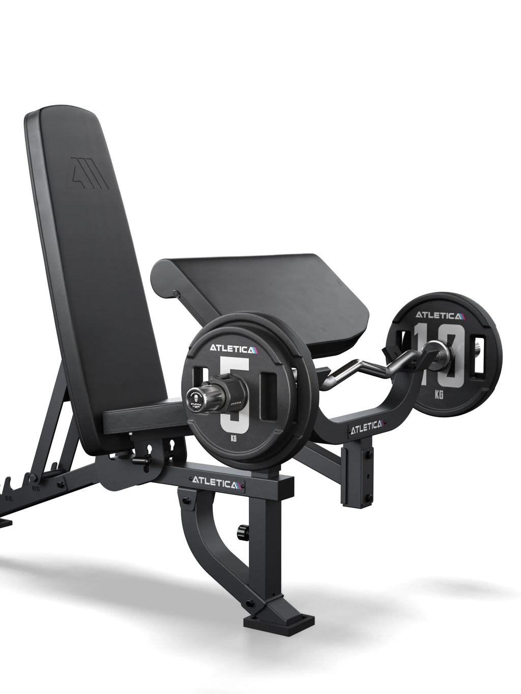 Atletica B2 Fullbody Adjustable Weight Bench with ArmMaster Option and Gripper Plates for Biceps Training