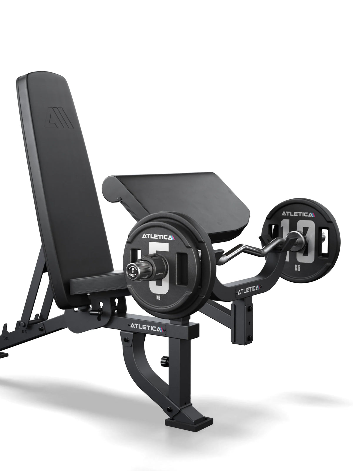 Atletica B2 Fullbody Adjustable Weight Bench with ArmMaster Option and Gripper Plates for Biceps Training