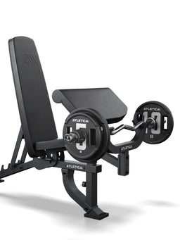 Atletica B2 Fullbody Adjustable Weight Bench with ArmMaster Option and Gripper Plates for Biceps Training