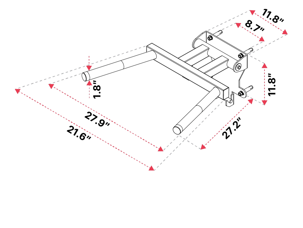 foldable Dip Station for wall mounting by Atletica
