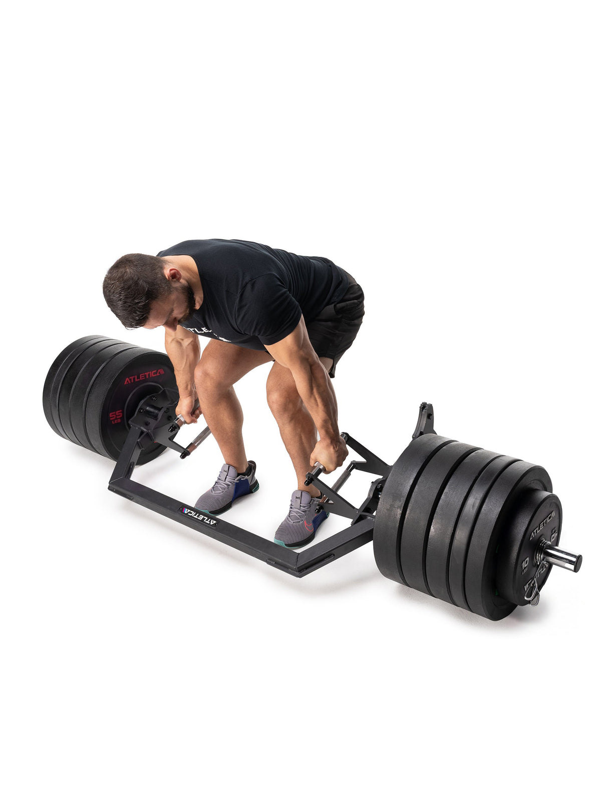 Open Hex Bar - Deadlift with Bumper Plates weight plates