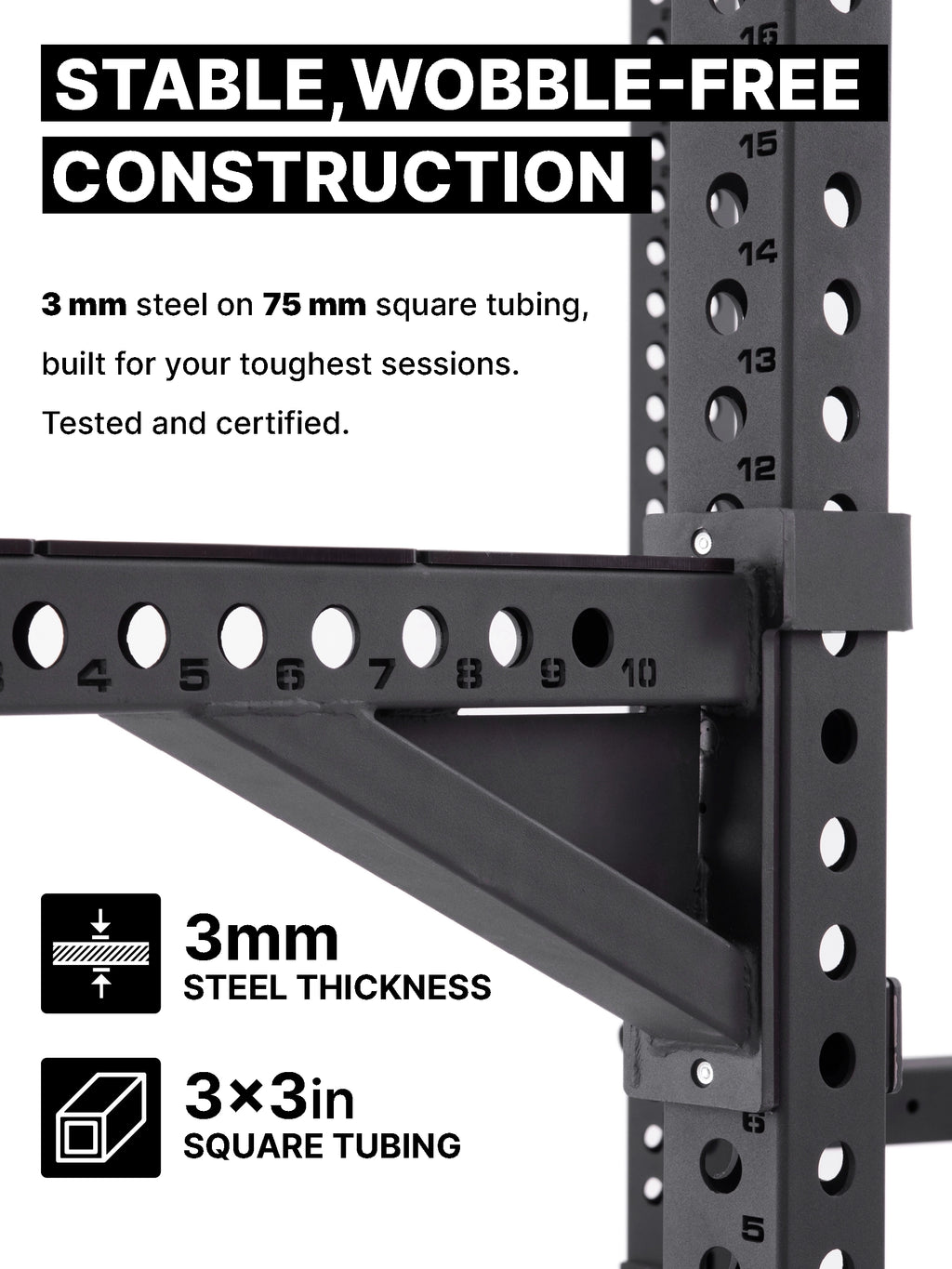 R8-Nitro Dual Pulley Cable Rack – 11-gauge steel on 3"x3" square tube