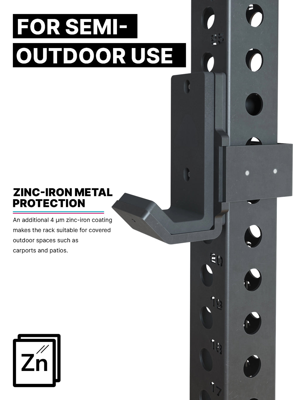 R8-Nitro Dual Pulley Cable Rack – with zinc-iron metal protection