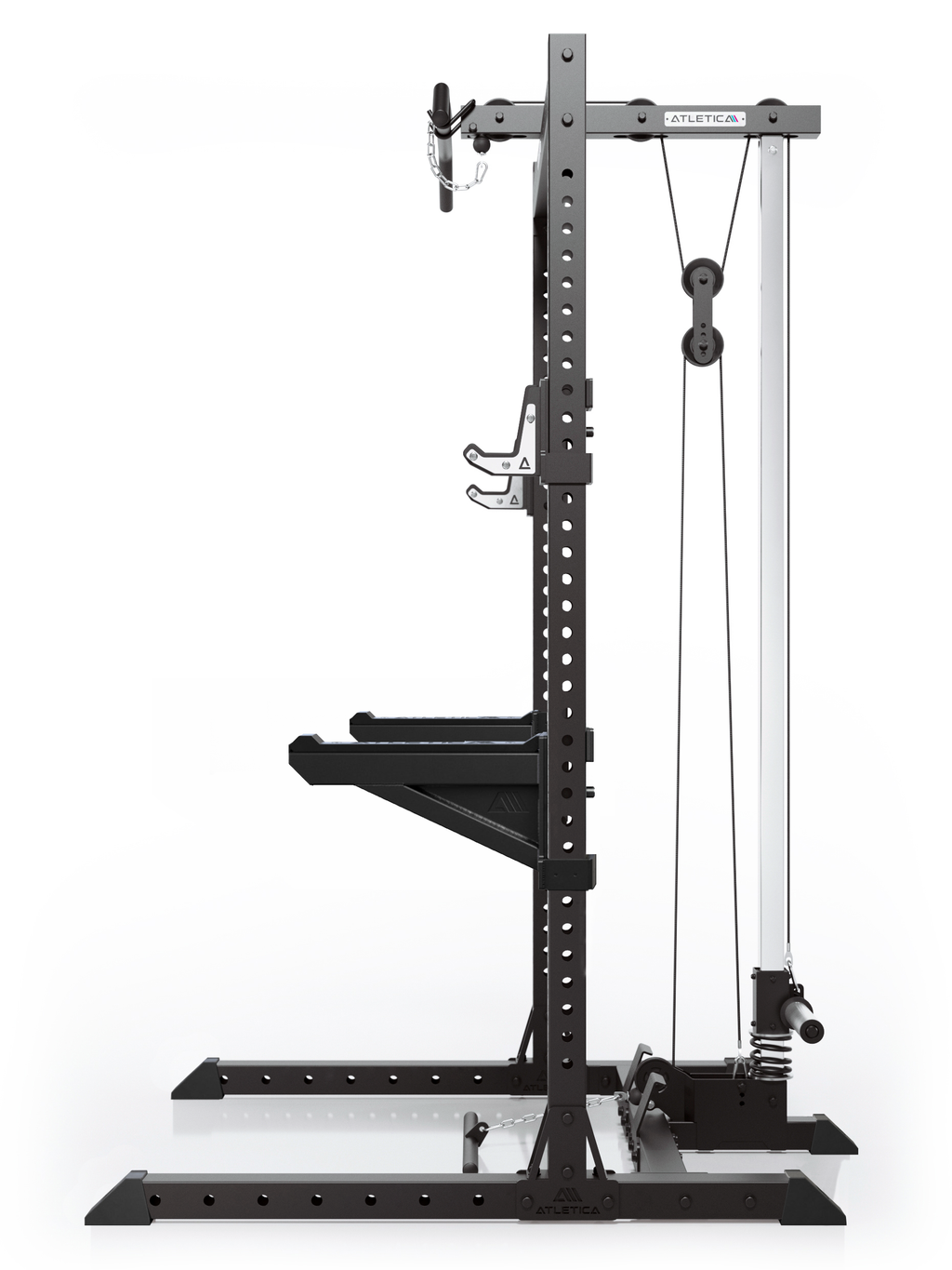 ATLETICA R7 Rider Plate Loaded – side view of the plate-loaded cable system