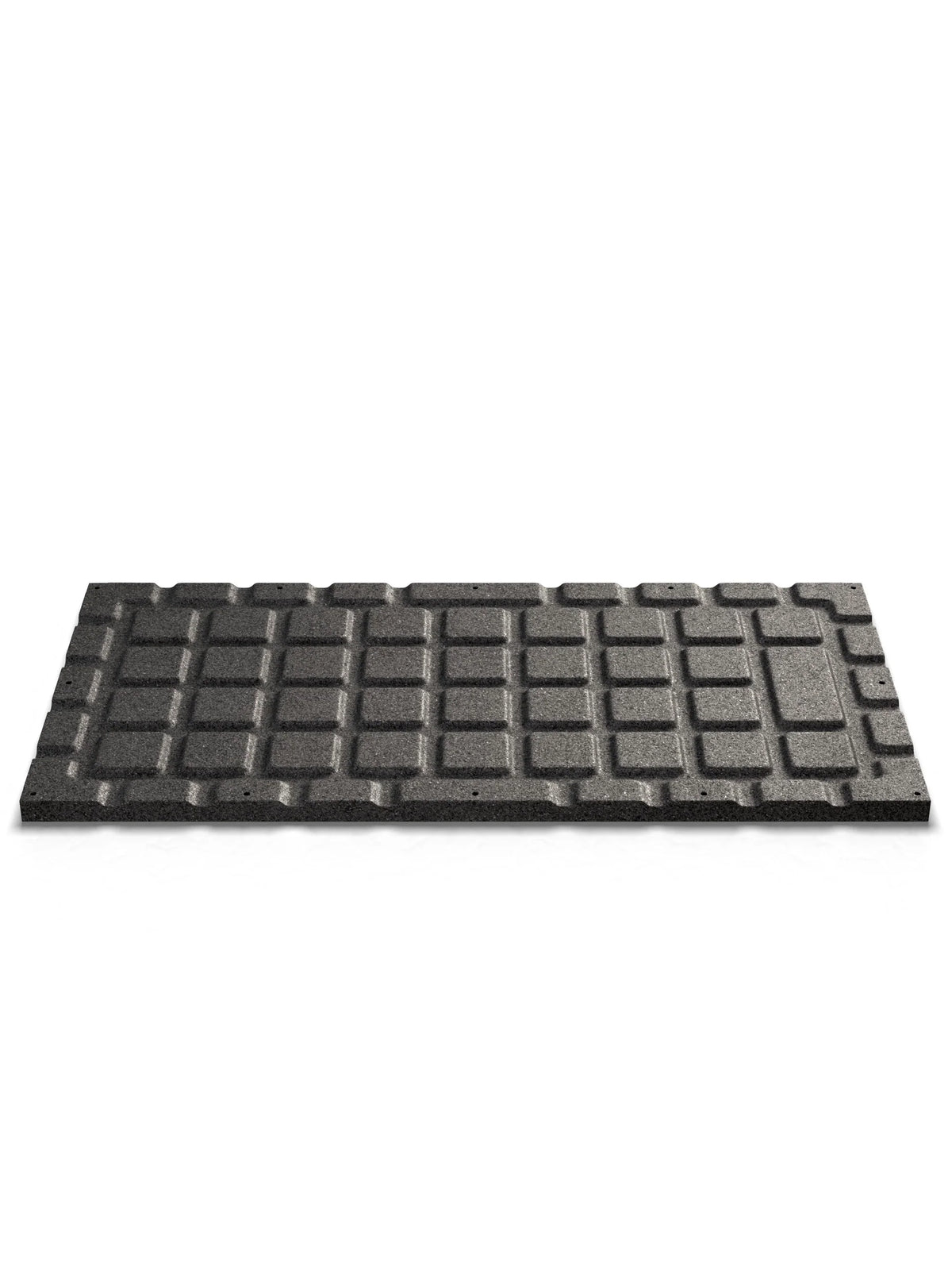 Deadlift platform base - black rubber-granule mat with square pattern, for deadlifts