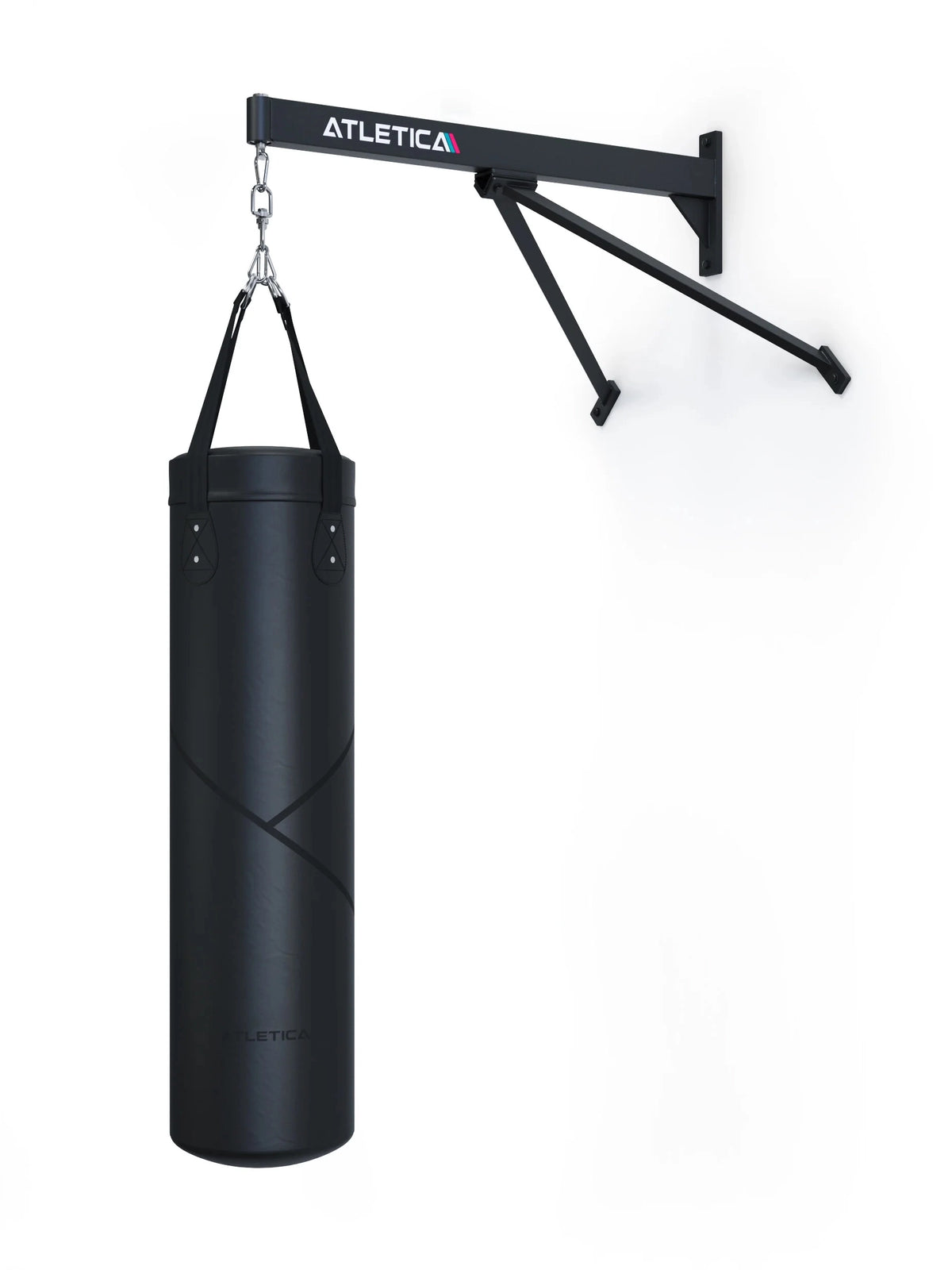 BBX Set - black punching bag on wall mount