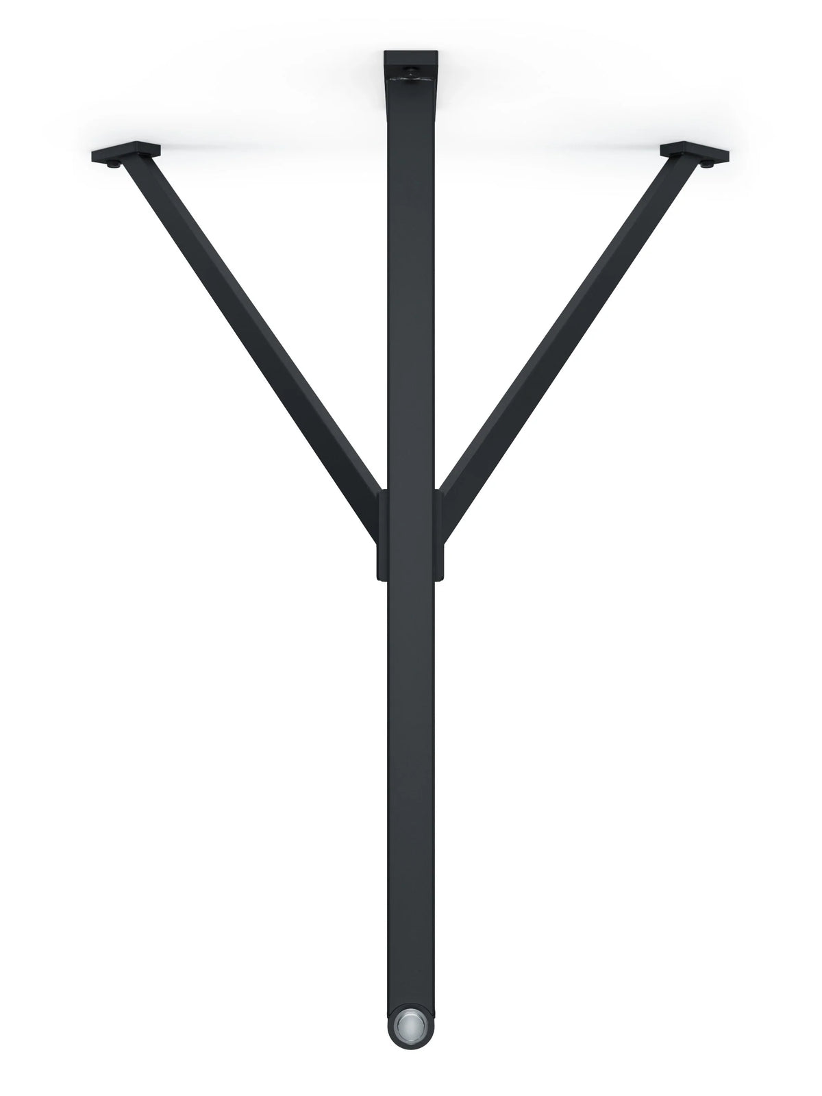 Wall bracket for punching bag made of metal, Y-shaped structure, ceiling mounting