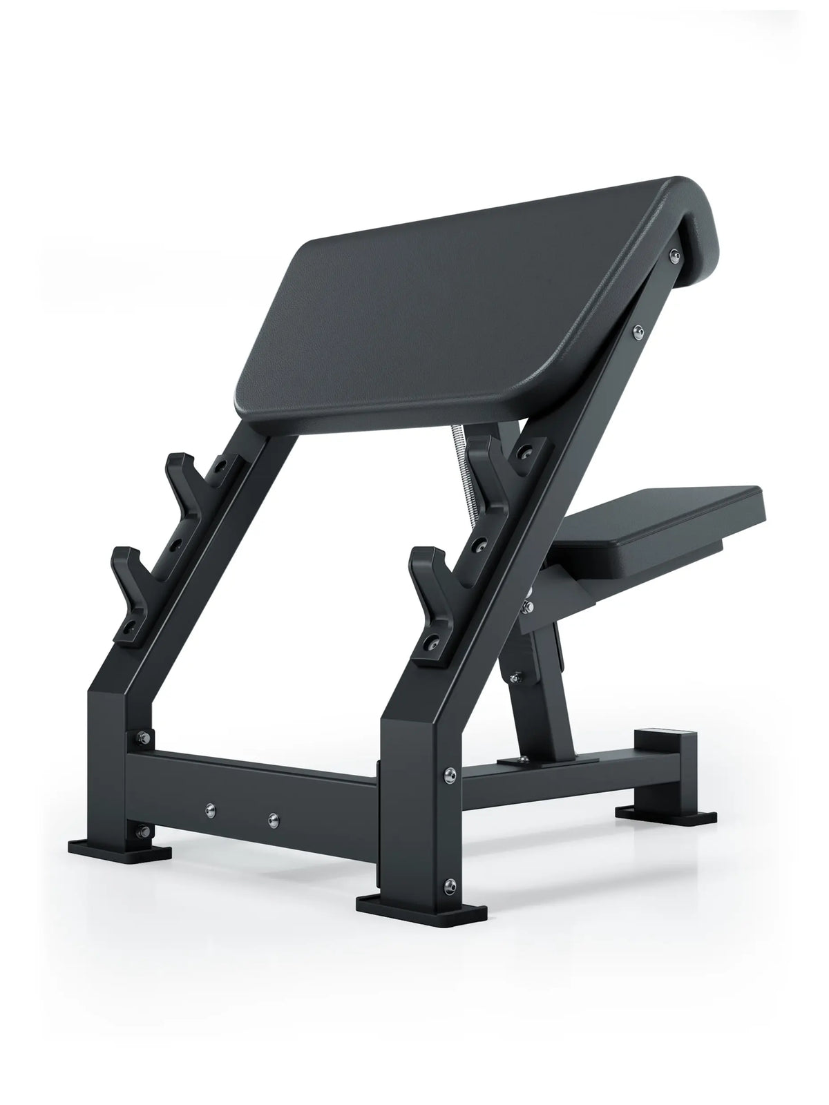 Preacher Curl SET - Black preacher bench with padded arm support, robust metal construction