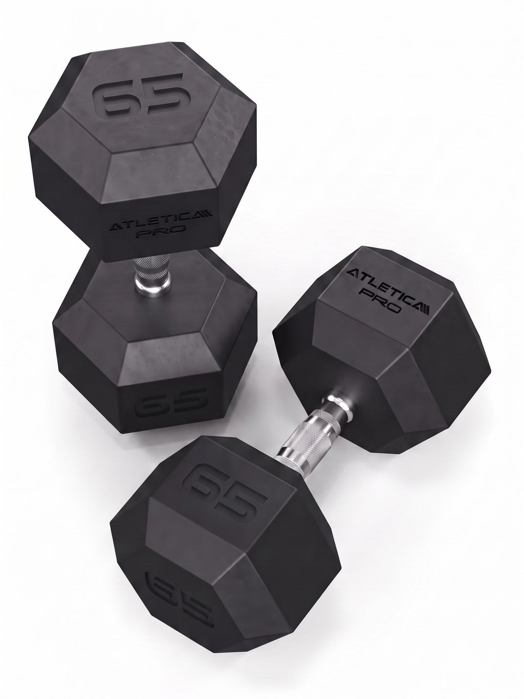 Hexagon PRO Dumbbells - hexagonal dumbbells 65 lb Pair for strength training