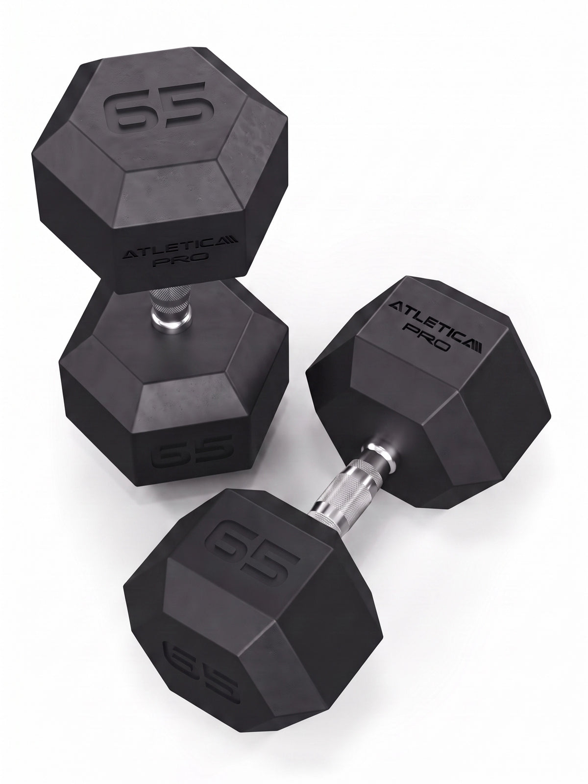 Hexagon PRO Dumbbells - hexagonal dumbbells 65 lb Pair for strength training
