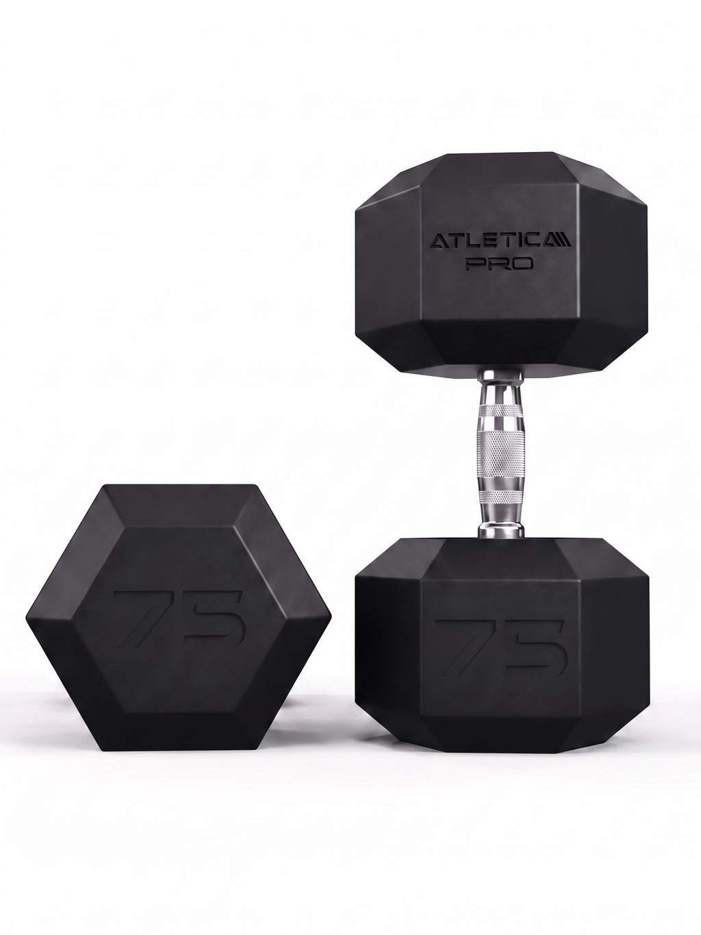 Hexagon PRO Dumbbells - Hexagonal Dumbbells 75 lb Pair for Strength Training