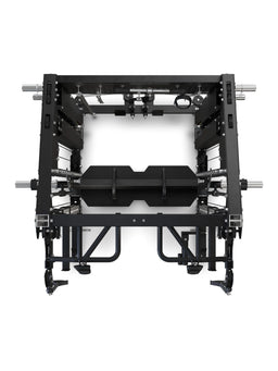 Defender Smith Machine with Side Weight Plate Holders and Upper as well as Lower Pull Bars