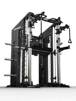 Defender Smith Machine with 360° cable pulley, pull-up bar and Plate Storage System