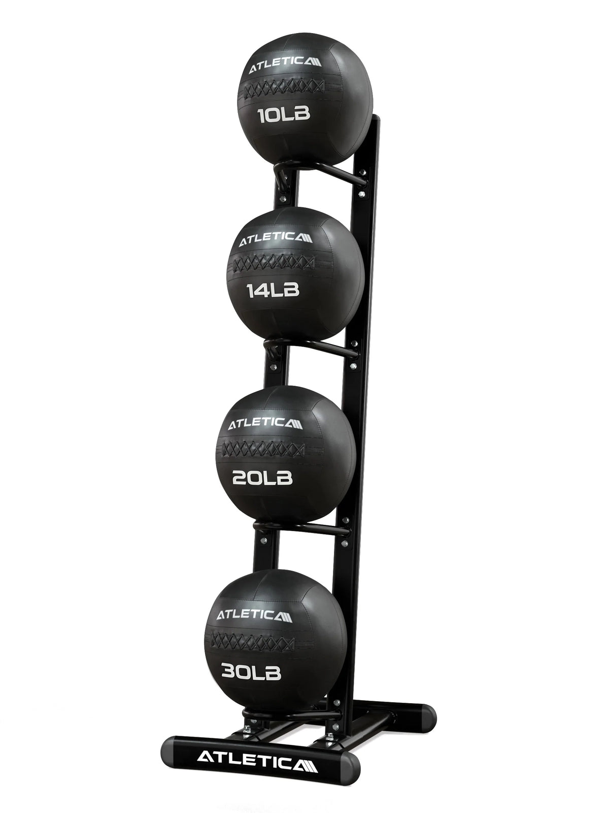 Atletica WallBall Stand with Wall Balls – Side View