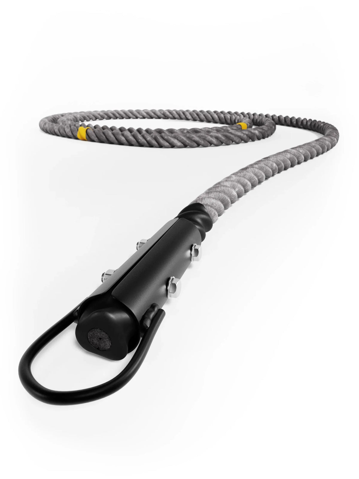 Atletica HRX Power Rope 50 ft with looped end and black metal holder for functional training