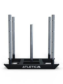 Atletica HRX Power Sled weight sled with four grip bars and central plate holder