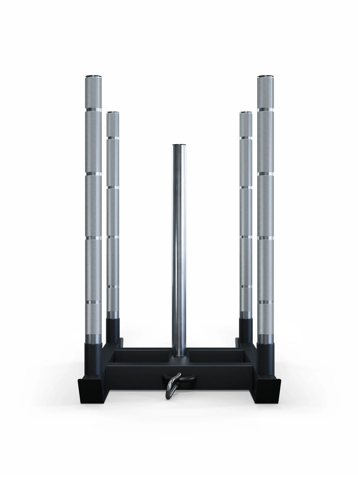 HRX Power Sled weight sled with chain loop, center handle and four vertical grip bars