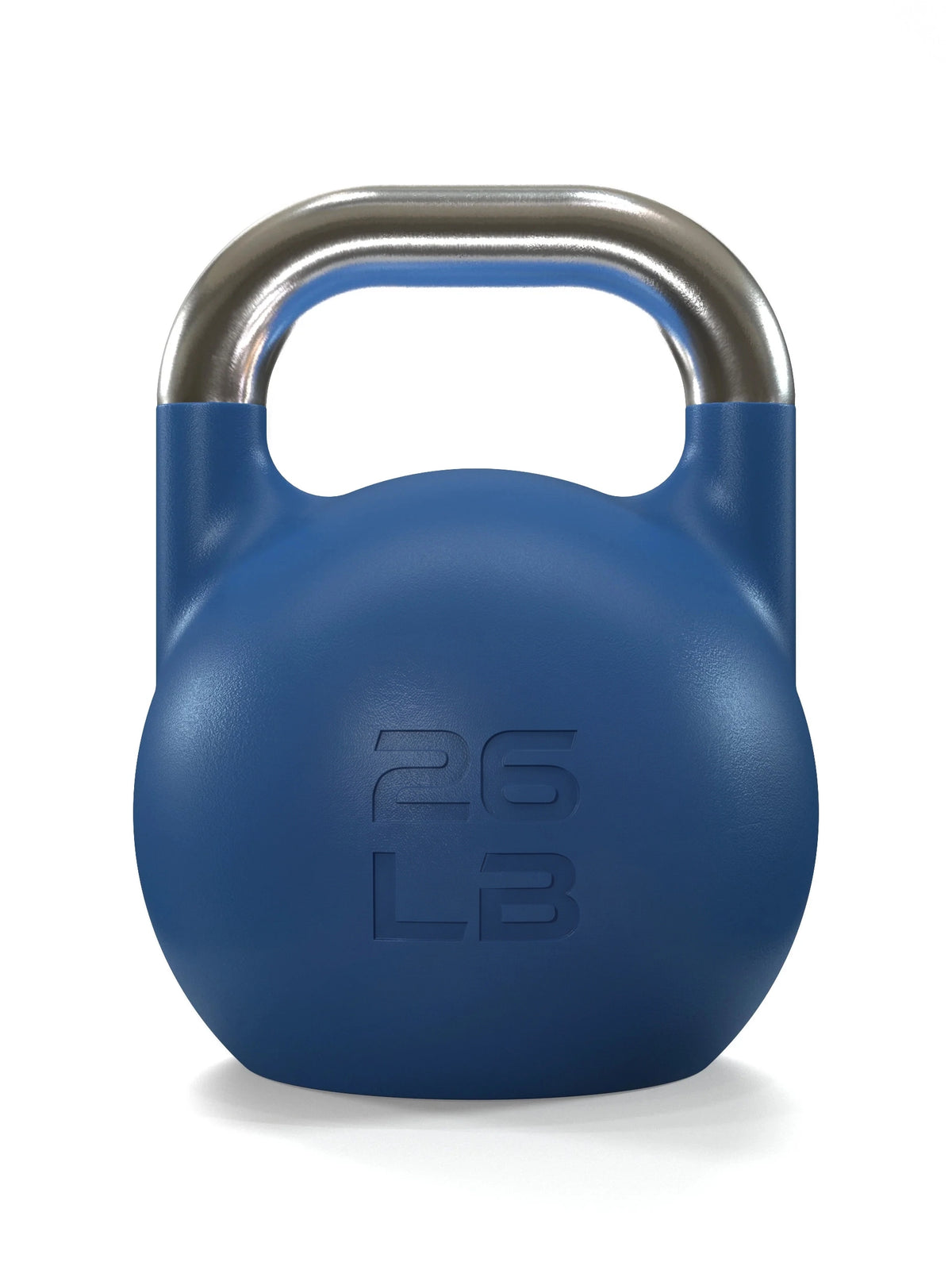 Competition Kettlebell Set - Blue kettlebell, 26 lb, silver handle, for competition and functional training