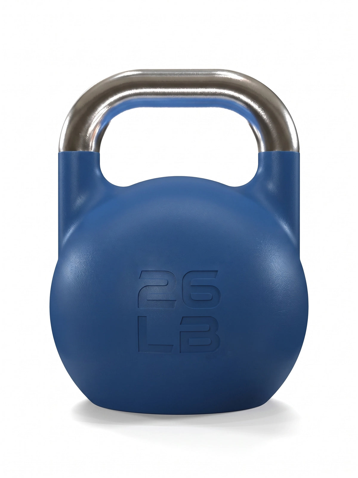 Competition Kettlebell Set - Blue kettlebell, 26 lb, silver handle, for competition and functional training