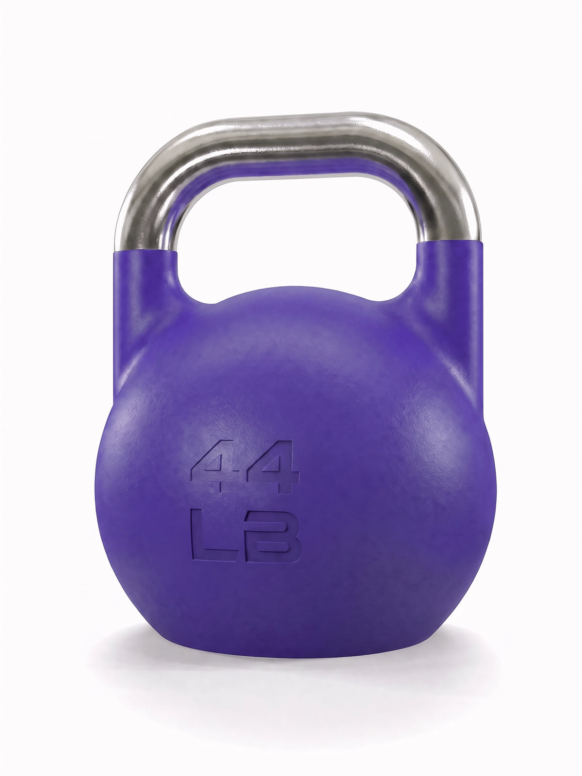Competition Kettlebell Purple - 44 lb, silver handle, for full-body training