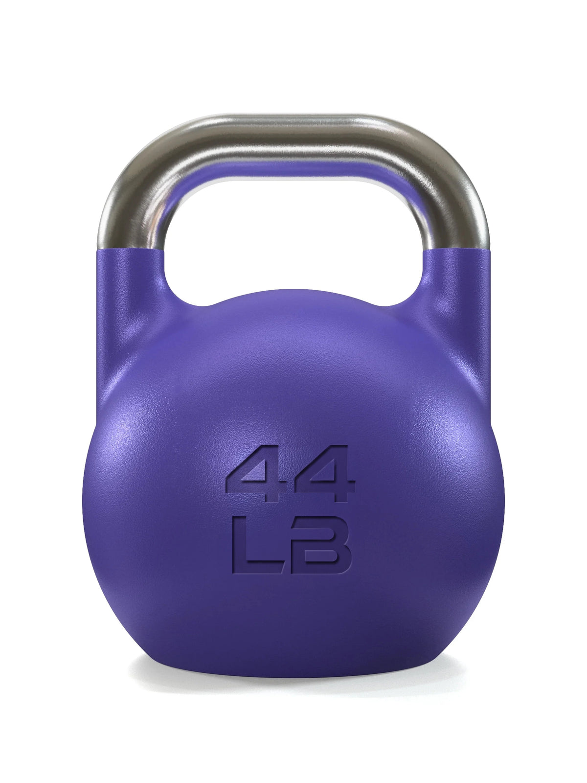 Competition Kettlebell Set - Purple Kettlebell, 44 lb, silver Handle, for Competition and Functional Training