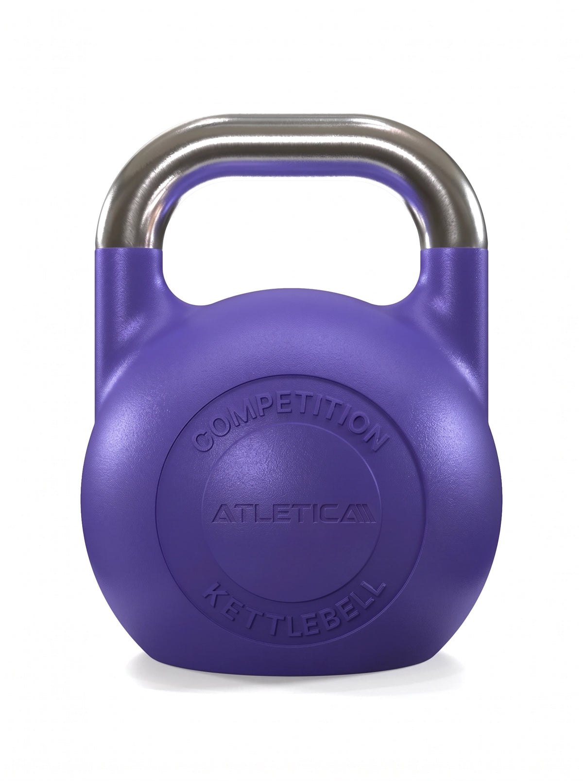 Competition Kettlebell Purple - 44 lb, silver handle, for functional training