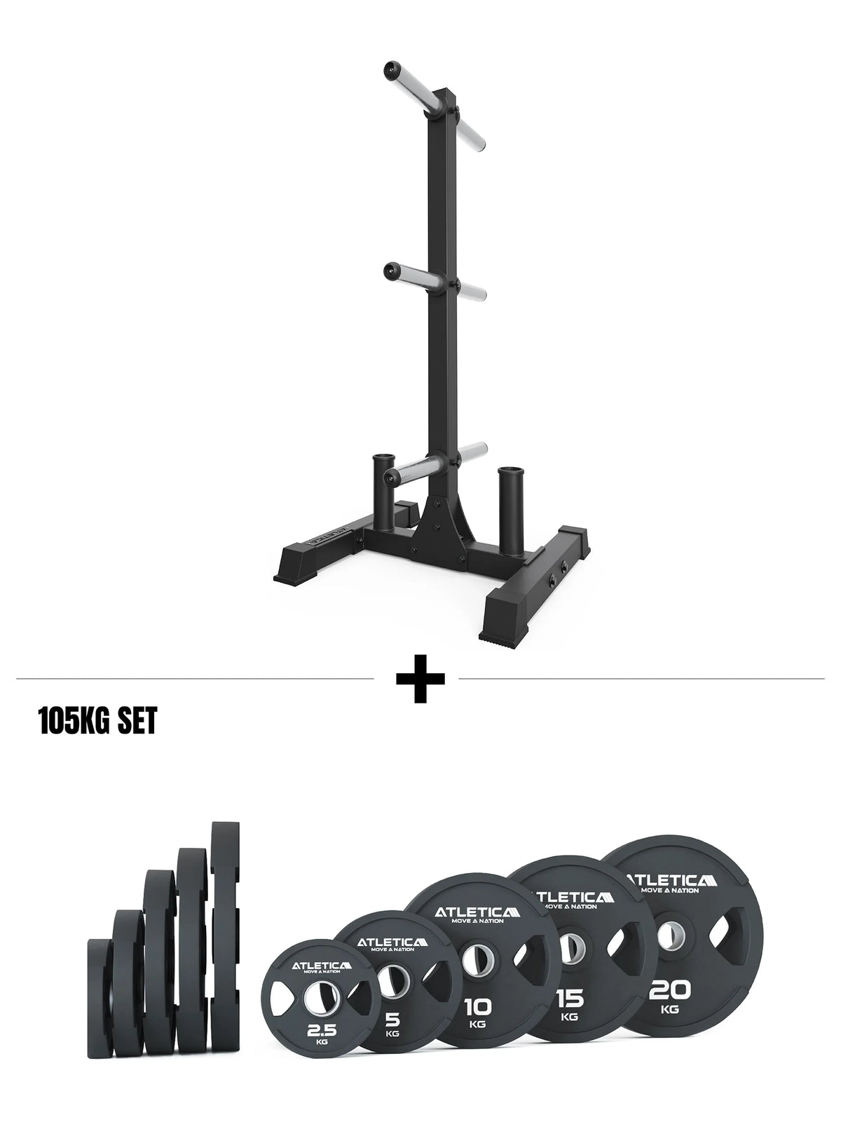 Atletica Rhino Grip Set 2H I 230 lb 2H Gripper Plates & Rhino weight plate storage - five 2H Gripper Plates: 5 lb