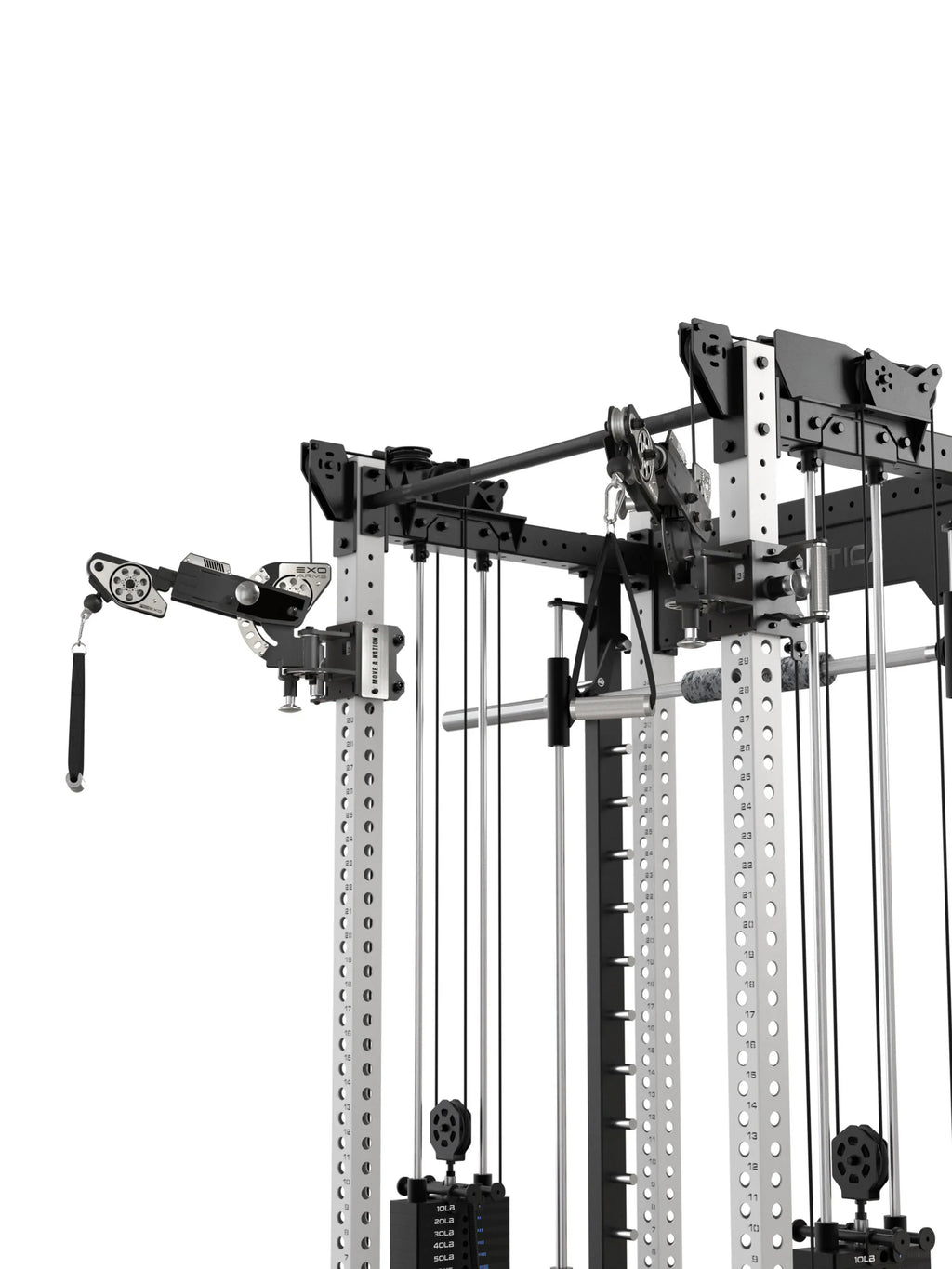 ATLETICA EXO Arms on the R8 Power Rack with cable pulley system – upgrade without a new machine