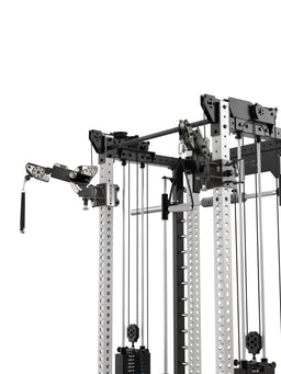 ATLETICA EXO Arms on the R8 Power Rack with cable pulley system – upgrade without a new machine