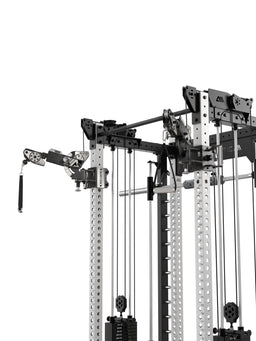 ATLETICA EXO Arms on the R8 Power Rack with cable pulley system – upgrade without a new machine