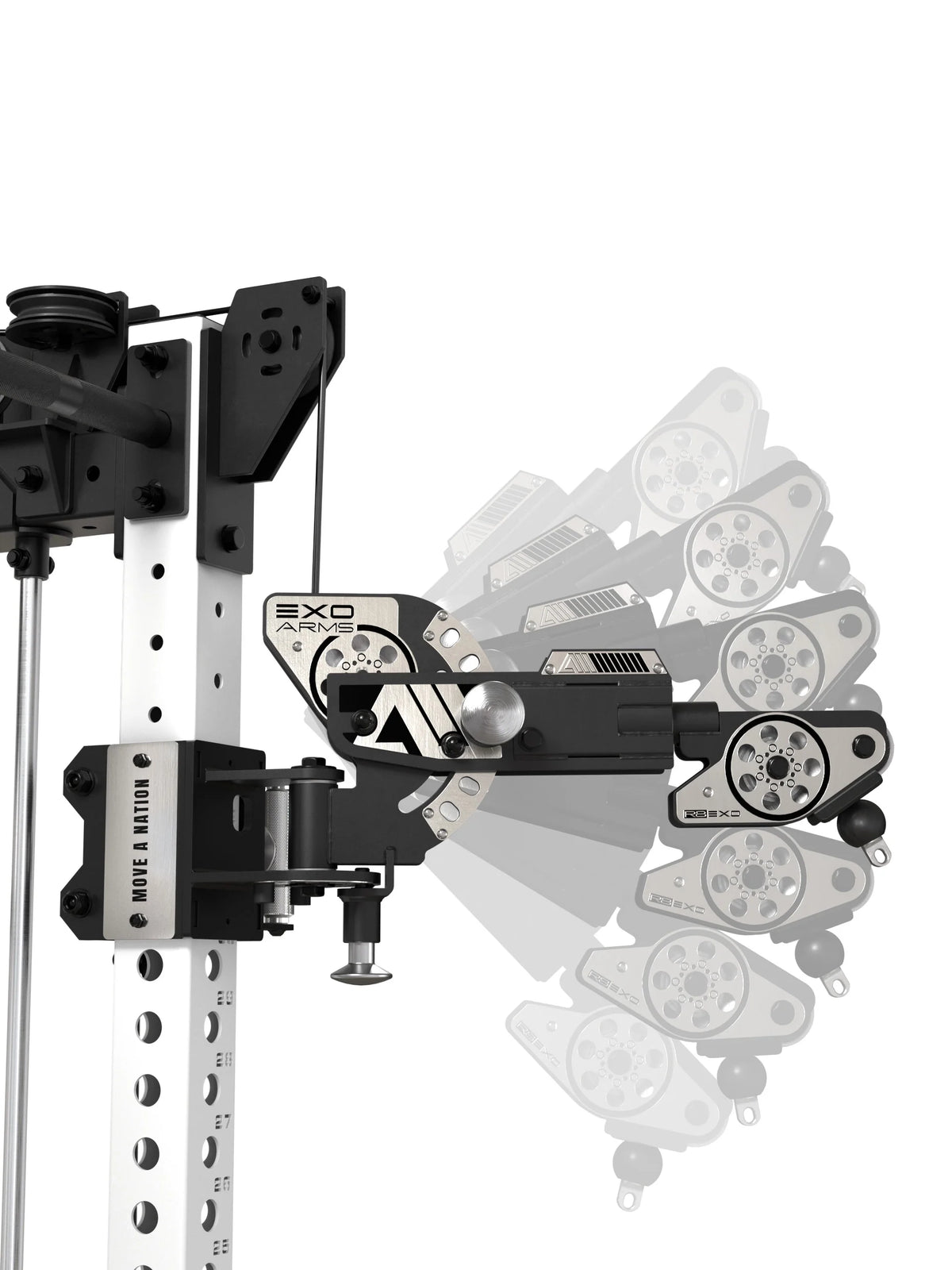 ATLETICA EXO Arms – Infographic 49 Angle Positions: 180° horizontal × 90° vertical