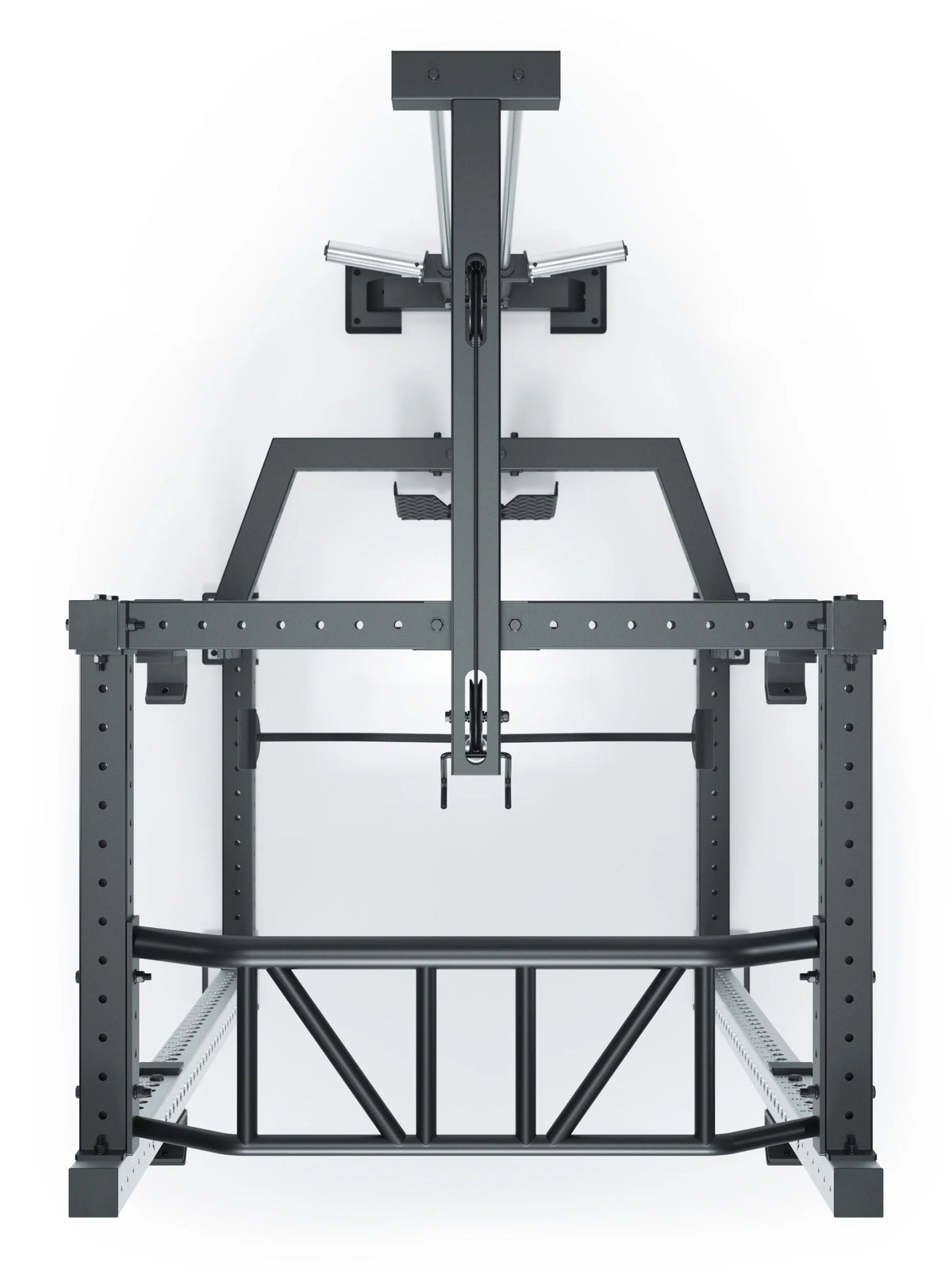 R8 BlackHawk - Black Power Rack made of stainless steel, Pull-Up Bar, dip bars