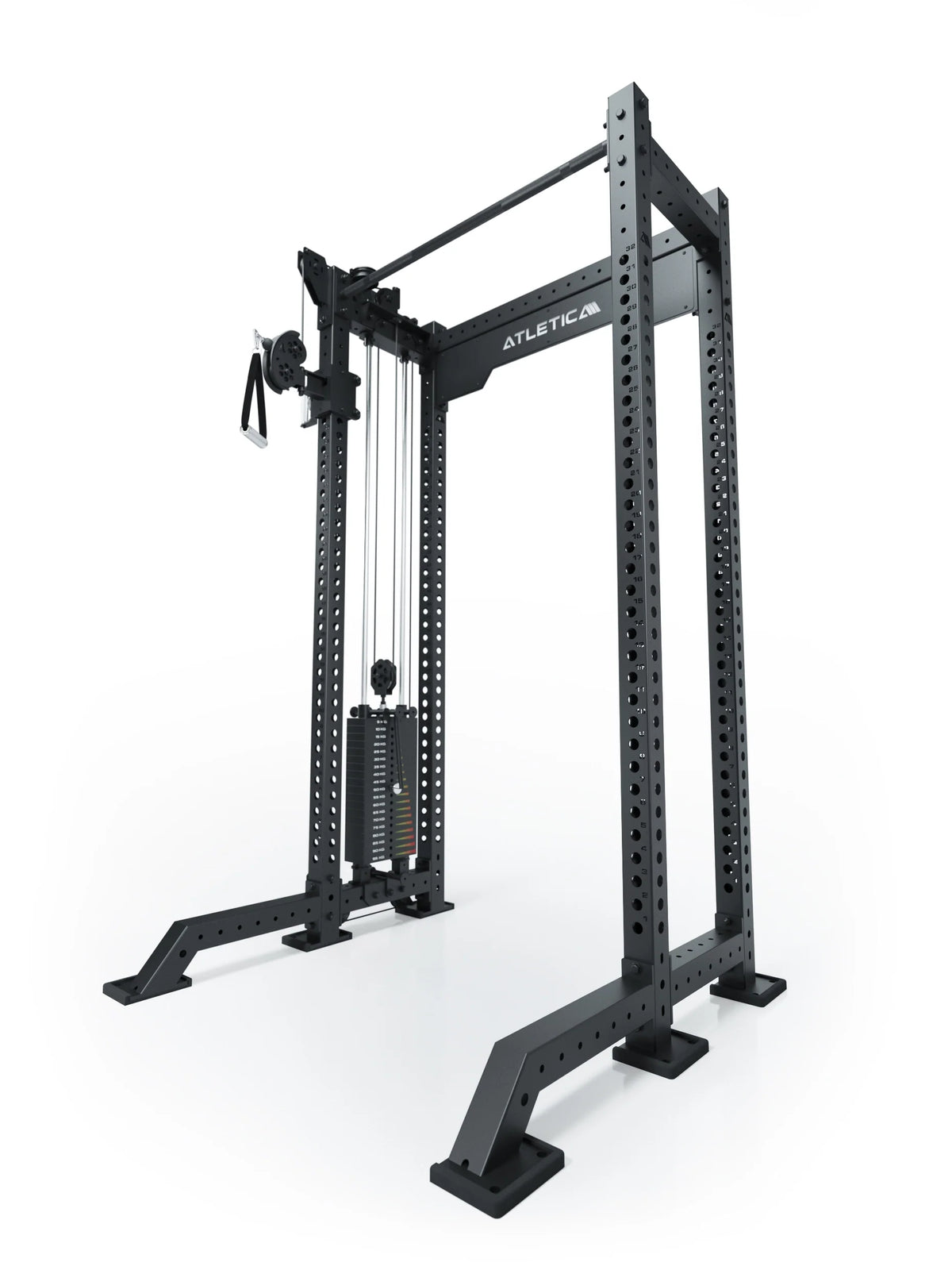 R8 Bradley Left - cable pulley attachment, 210 lb weight stack, cable pull, 16.5-inch Crossbar