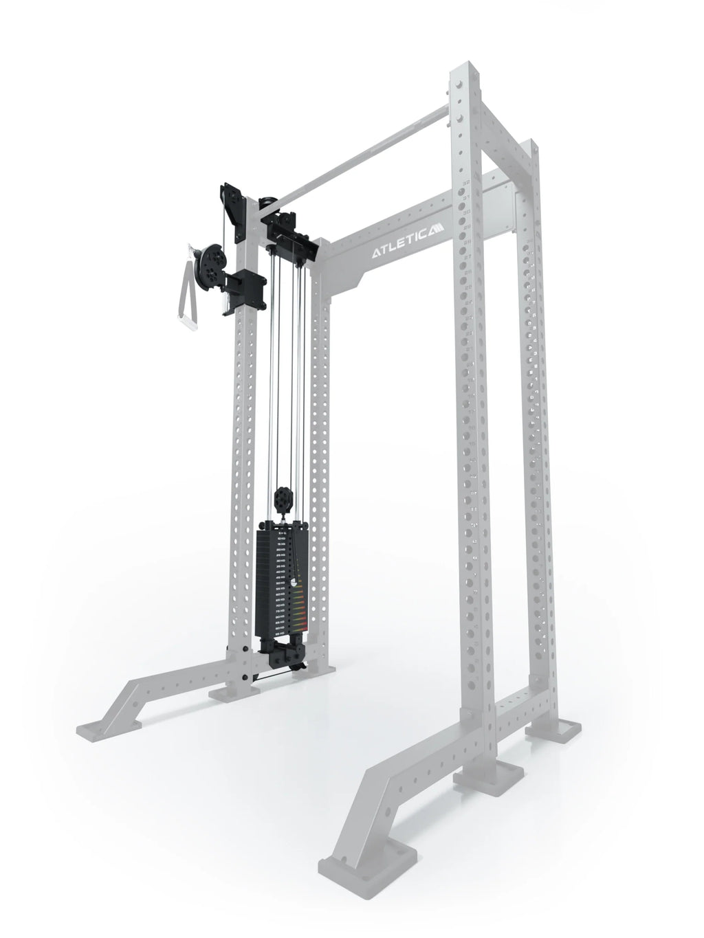R8 Bradley - cable pulley attachment with weight stack on the left, cable pull and handle
