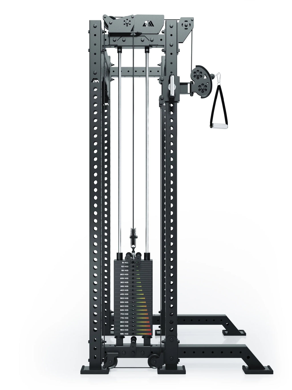 R8 Bradley Left - cable pulley attachment with 190 lb weight stack, for 16.5-inch Crossbar, for isolation exercises on the cable pulley