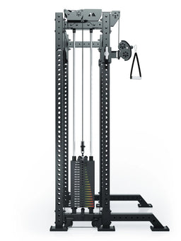 R8 Bradley Left - cable pulley attachment with 190 lb weight stack, for 16.5-inch Crossbar, for isolation exercises on the cable pulley
