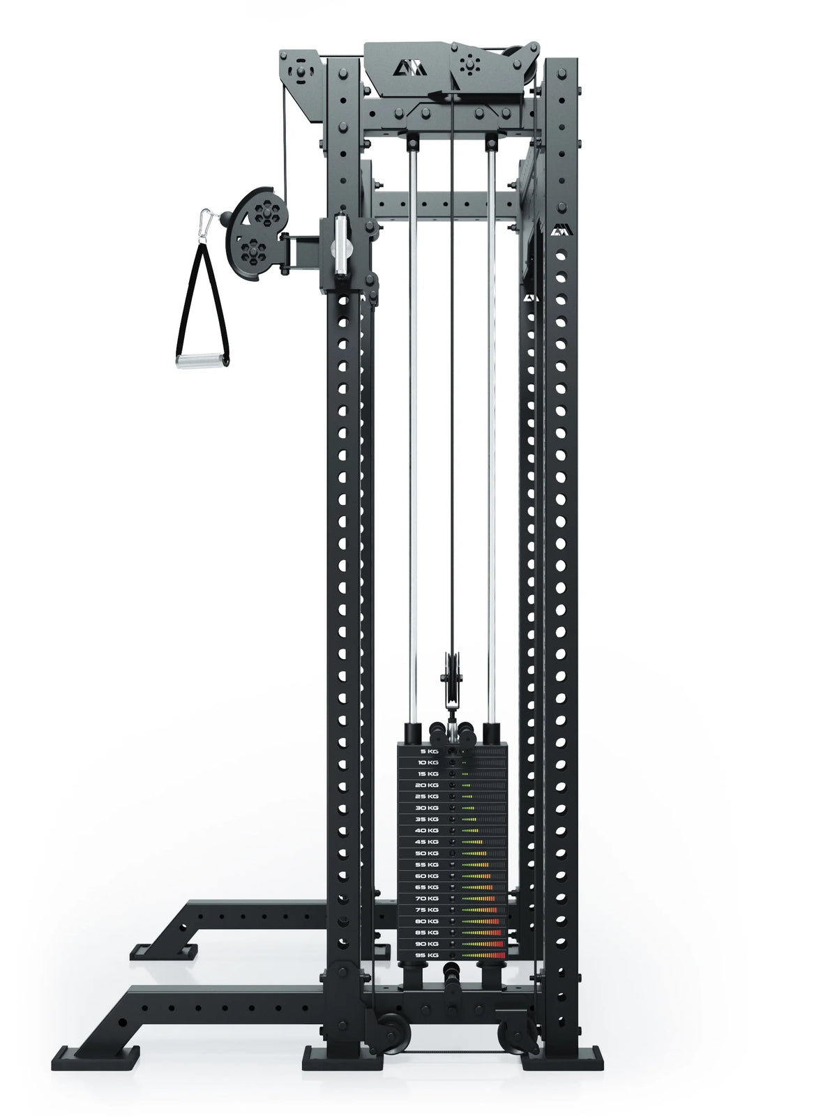 R8 Bradley Right - functional trainer with weight stack, handle, perforated sheet frame, for isolation exercises on the Cable Pulley