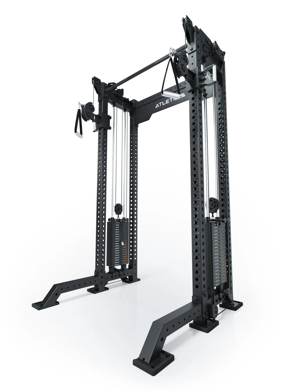 R8 Bradley Dual Cable Pulley Attachment with 380 lb weight stacks, for 16.5" Crossbar