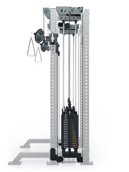 R8 Bradley Dual Cable Pulley Attachment with 380 lb weight stacks, 16.5" Crossbar