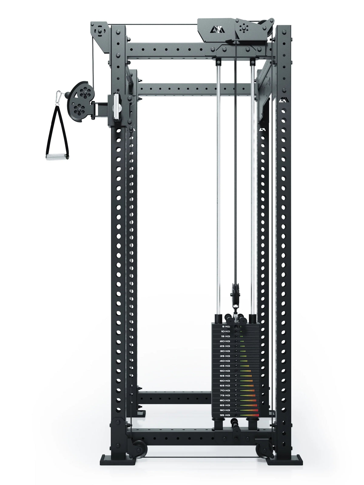 R8 Bradley Right - cable pulley attachment for 30.5-inch Crossbar with weight stack, handle, cable pulleys