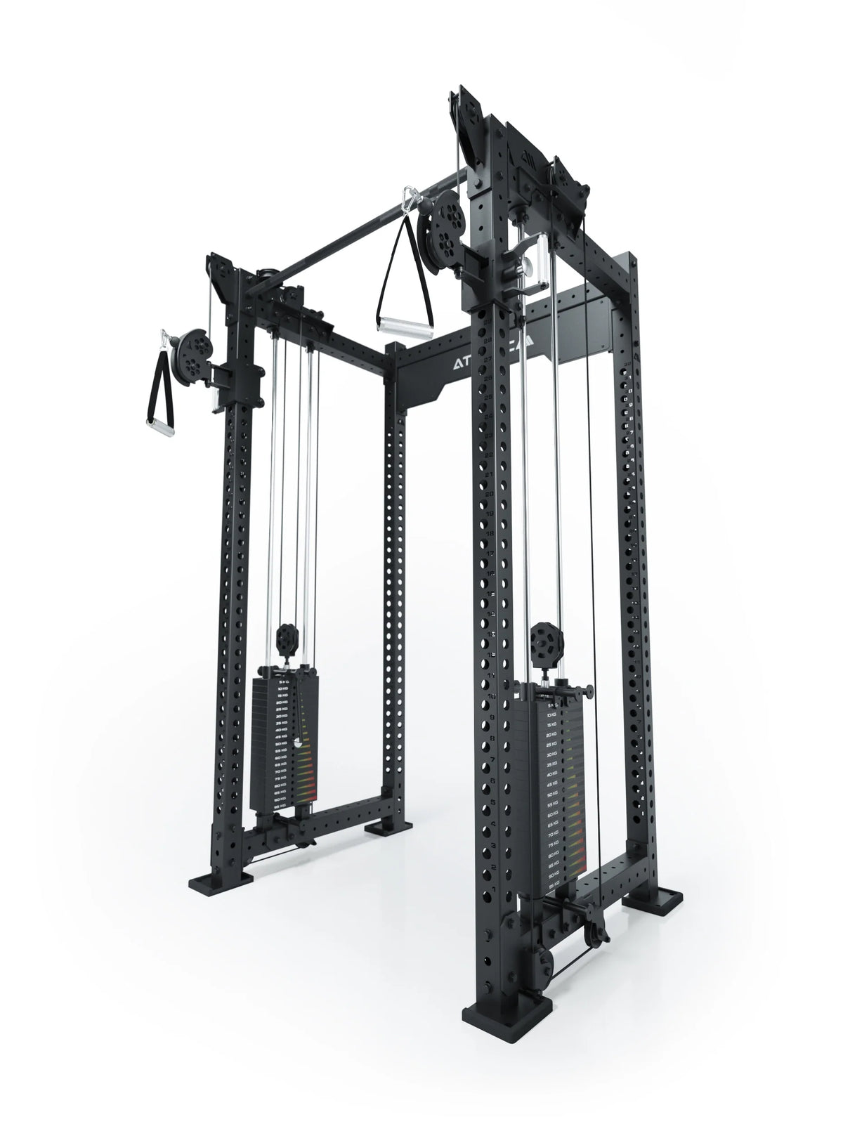 R8 Bradley Dual Cable Pulley Attachment with 380 lb Weight Stacks, for 30.5" Crossbar