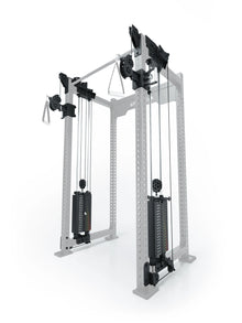 R8 Bradley - functional trainer with two 210 lb weight stacks, pulleys, handles