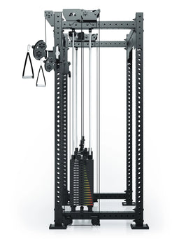 R8 Bradley Dual Cable Pulley attachment with two 190 lb weight stacks, for 30.5" Crossbar