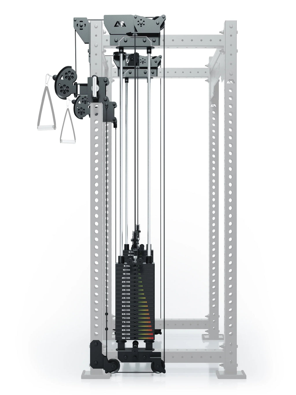 R8 Bradley Dual Cable Pulley Attachment with 380 lb Weight Stacks
