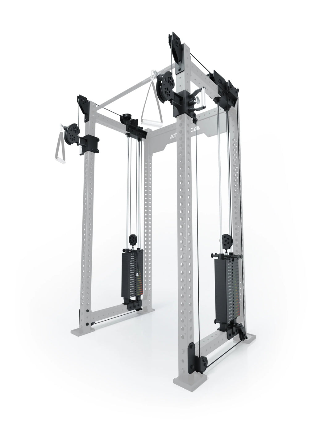 R8 Bradley - Functional Trainer with two 190 lb Weight Stacks, Pulleys, Handles